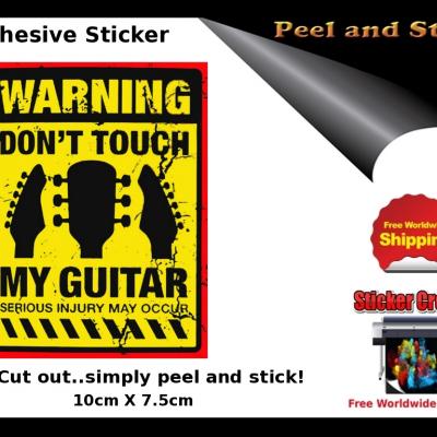 V18b Dont Touch Guitar Sticker