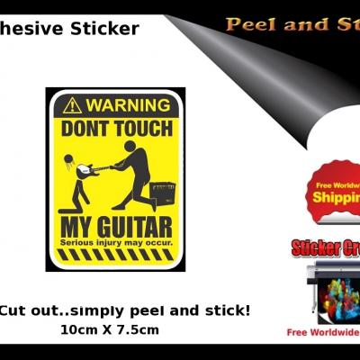 V19b Dont Touch Guitar Sticker