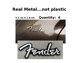 Fender Metal Guitar Decal Emblem FD4