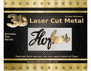 Hofner Guitar Decal 3D Laser Metal M14
