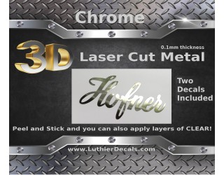 Hofner Guitar Decal 3D Laser Metal M36