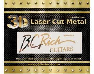 BC Rich guitar Decal 3D laser Metal Logo M74b