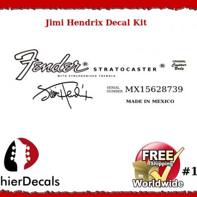 107b Jimi Hendrix Stratocaster Decal