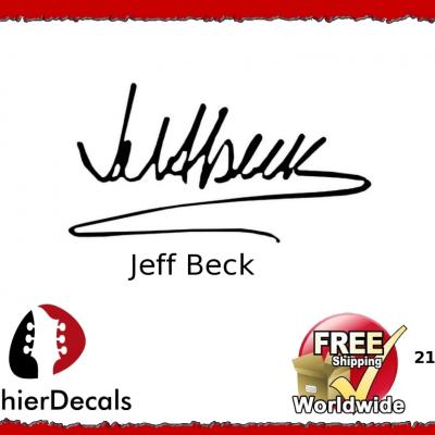 210b Jeff Beck Guitar Decal Signature