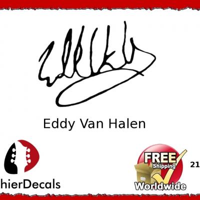 212b Eddy Van Halen Guitar Decal Signature