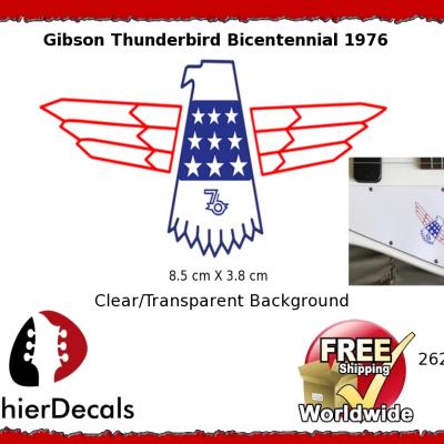 262b Gibson Thunderbird Bicentennial Guitar Decal