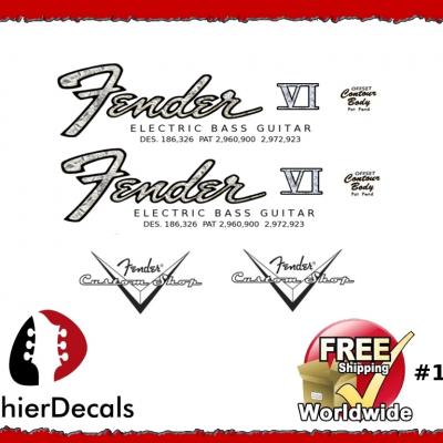 132 Fender Vi Electric Bass Decal
