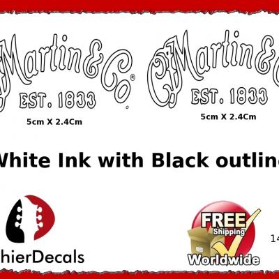 142w Martin And Co. Guitar Decal