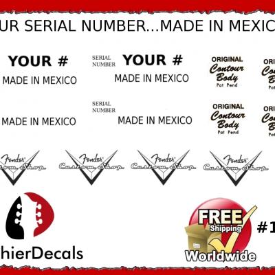 166 Made In Mexico Guitar Decal Serial Number