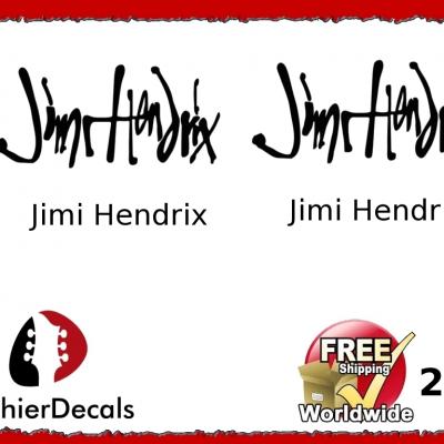 200 Jimi Hendrix Guitar Decal Signature
