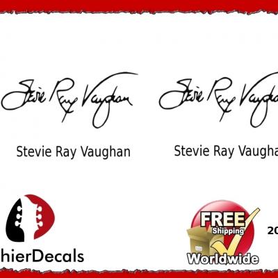 202 Stevie Ray Vaughan Guitar Decal Signature