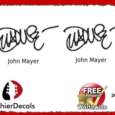 207 John Mayer Guitar Decal Signature