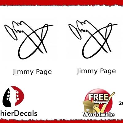 209 Jimmie Page Guitar Decal Signature