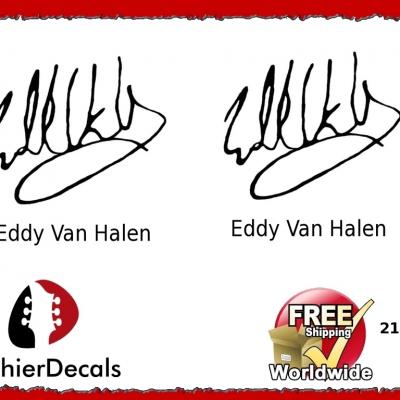 212 Eddy Van Halen Guitar Decal Signature
