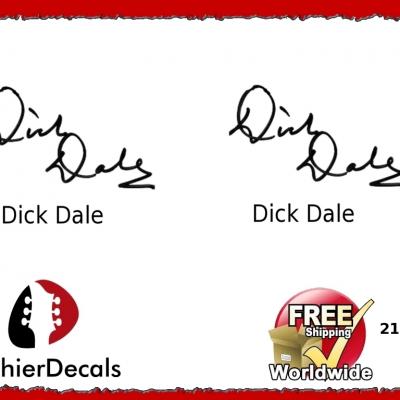213 Dick Dale Guitar Decal Signature