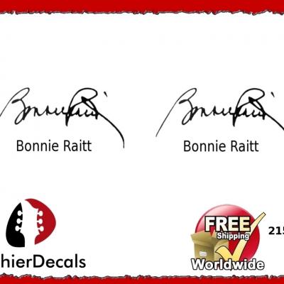 215 Bonnie Raitt Guitar Decal Signature