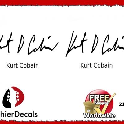 218 Kurt Cobain Guitar Decal Signature