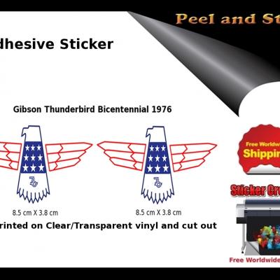 V33 Gibson Thunderbird Firebird Bicentennial Guitar Sticker