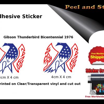 V34 Gibson Thunderbird Firebird Bicentennial Guitar Sticker