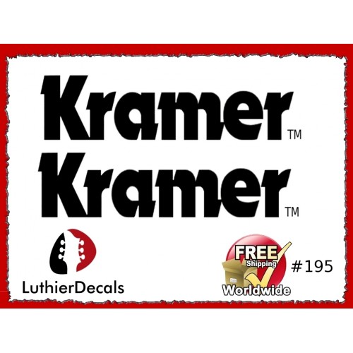 Kramer Guitar Decal Headstock Waterslide Restoration logo 195