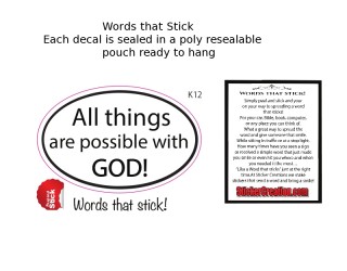 All things are possible with God! K12