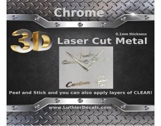 Fender Guitar Custom shop Decal 3D Laser Cut Metal M16b