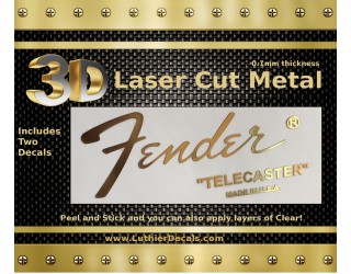 Fender Telecaster 3D Metal Guitar Decal M18