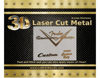 Fender Guitar Custom shop Decal 3D Laser Cut Metal M19b