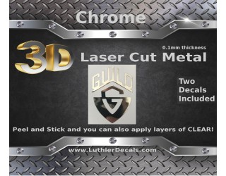 Guild guitar Decal 3D laser Metal Logo M64