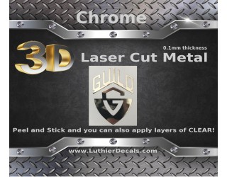 Guild guitar Decal 3D laser Metal Logo M64b