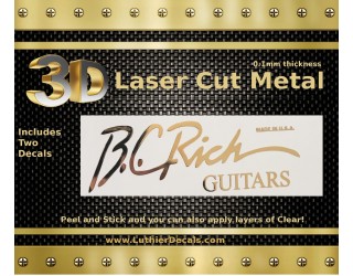 BC Rich guitar Decal 3D laser Metal Logo M74
