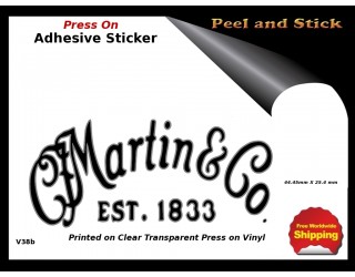 Martin & Co. Peel and Stick Rub on Guitar Decal V38b