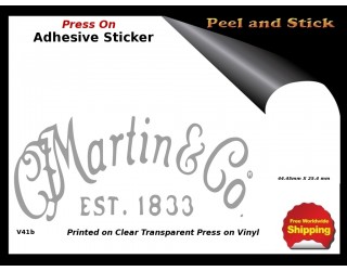 Martin & Co. Peel and Stick Rub on Guitar Decal V41b