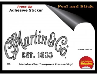 Martin & Co. Peel and Stick Rub on Guitar Decal V43b