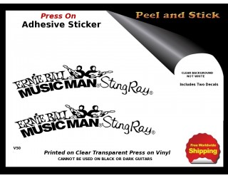 Musicman Peel and Stick Guitar Decals V50