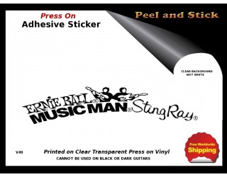Musicman Peel and Stick Guitar Decals V50b