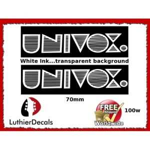 Univox Guitar Decal Headstock Restoration Logo #100w