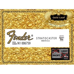 Fender Stratocaster Made In U.S.A. Guitar Decal 103g