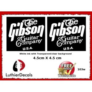 The Gibson Guitar Company Guitar Decal 103w
