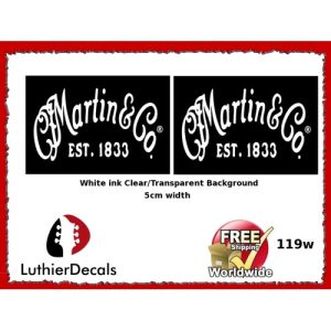 Martin & Co. Guitar Decal 119w