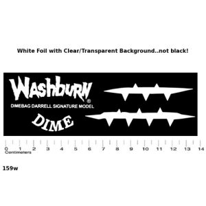 Darrell Dimebag guitar Decal 159w