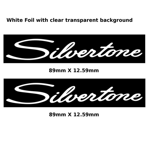 Silvertone Guitar Decal 173w