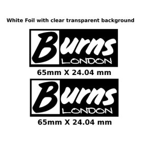 Burns Guitar Decal Metal Laser 182w