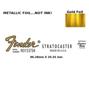 Fender Stratocaster Guitar Decal 191g