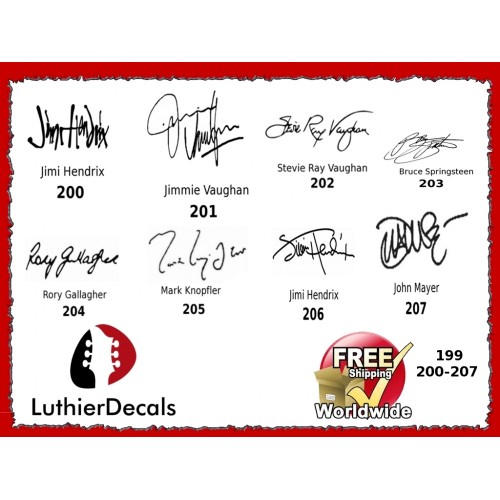 Guitar Players Eric Clapton Signature Guitar Decal 214 - Image 2