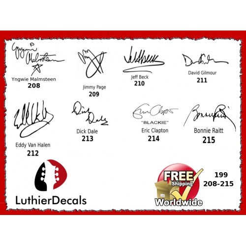 Guitar Players Eric Clapton Signature Guitar Decal 214 - Image 3