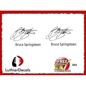 Guitar Players Bruce Springsteen Signature Guitar Decal 203