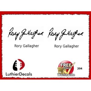 Guitar Players Rory Gallagher Signature Guitar Decal 204