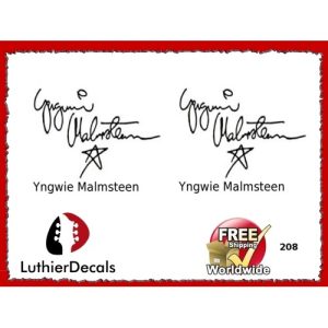 Guitar Players Yngwie Malmsteen Signature Guitar Decal 208