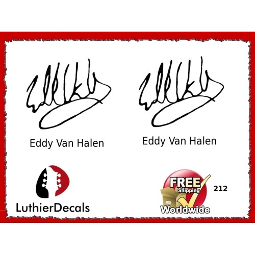 Guitar Players Eddy Van Halen Signature Guitar Decal 212